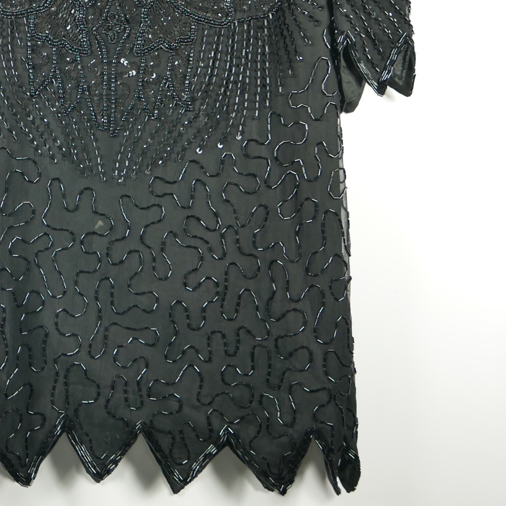 (SOLD) Vintage 80s Denise Elle Evening Top - Picture 3 of 7